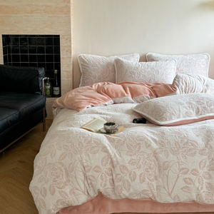 Motif végétal moderne de luxe 100% coton ensemble de housse de couette Queen Size <span class=keywords><strong>linge</strong></span> de lit - Product Image 1