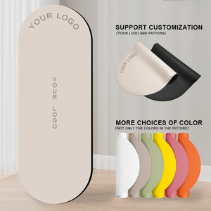 Tapete de Yoga y Pilates Sansd Beige, Muy Popular, Arqueado, de Color Sólido, Forma de Cápsula Ovalada, Antideslizante, con Logotipo Personalizado, de Goma PU Deportiva de 5 mm de Grosor - Product Image 1