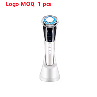 Appareil de beauté facial à micro-courant, 2 couleurs, écran LCD, masseur facial, appareil de luminothérapie rouge pour le visage avec chaleur