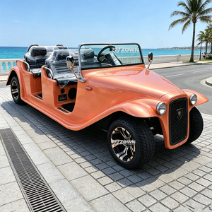 Voiture de tourisme électrique classique à 4 roues, personnalisée pour l'extérieur, style rétro vintage, pour sites touristiques et grands projets hôteliers - Product Image 1
