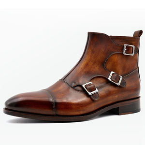 Goodyear Welt chaussures de <span class=keywords><strong>bottines</strong></span> confortables pour hommes chaussures de mode pour hommes chaussures-<span class=keywords><strong>homme</strong></span> sangle de moine bottes formelles pour hommes - Product Image 2
