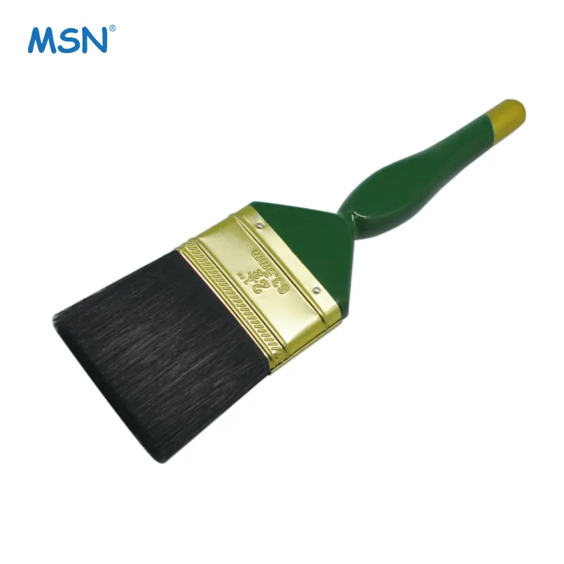 1104 MSN ราคาสมเหตุสมผลชุดแปรงทาสีรายละเอียดชุดเส้นใยสังเคราะห์ด้ามไม้พร้อมแปรงทาสีโลหะปลอกโลหะ