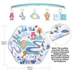 Tummy Time Mat Ball Pit 10 en 1 Baby Gym Activity Play Mat con juguetes Tummy Time Pillow para el desarrollo de habilidades motoras <span class=keywords><strong>sensoriales</strong></span> - Product Image 5