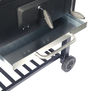 Grande Barbecue a Carbone con Carrello per Casa di Campagna, <span class=keywords><strong>Forno</strong></span> Affumicatore per Hotel e Villa, Griglia BBQ Fai-da-Te per Esterni con Ruote - Product Image 3