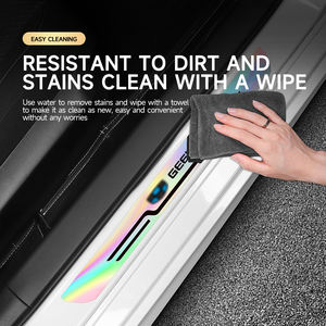 แผ่นกันรอยขอบประตู<span class=keywords><strong>รถ</strong></span>ยนต์แบบสลักเลเซอร์โลโก้ตามสั่ง 4 ชิ้น ป้องกันรอยขีดข่วน ใช้ได้กับรถยนต์ทุกประเภท - Product Image 3