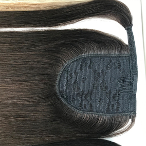 Bán Sỉ Tóc Người 100% Tóc Đuôi Ngựa Tóc Nối Tự Nhiên Hai Lớp Quấn Quanh Tóc Đuôi Ngựa Dây Rút - Product Image 1