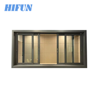 Ventanas de imagen de diseño rústico minimalista Ventanas corredizas de aluminio de impacto de huracán de doble acristalamiento de aluminio
