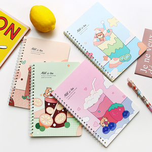 OEM Volver a la escuela A5 Impreso Espiral Encuadernación Hojas <span class=keywords><strong>de</strong></span> Notepads-100 PVC/PP Cubierta a granel Organizadores <span class=keywords><strong>de</strong></span> estudiantes para librería Cadenas Regalo - Product Image 3