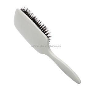 <span class=keywords><strong>Spazzola</strong></span> per capelli personalizzata con cuscino a paletta con manico rotondo in plastica quadrata bianca di vendita calda professionale - Product Image 4