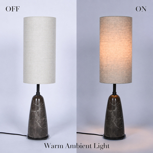 Lámpara de Pie Moderna con Pantalla de Tela y Base de Mármol, Bombilla E26/E27, Luz Cálida, Decorativa para Interiores, Fabricante de Iluminación Personalizada OEM/ODM - Product Image 4