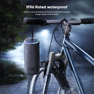 Vidvie חיצונית גליל נייד בד גריל ws רמקול עמיד למים אלחוטי עם רצועת ידית אור RGb - Product Image 4