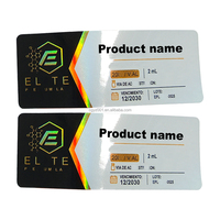 Stiker Hologram Perak VS-075 Kustomisasi Pribadi untuk Label dan Kotak Botol 3ml Air dan 10ml Minyak, Kemasan 10ml