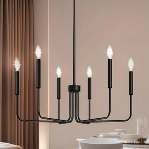 Lámpara de Araña de Hierro Estilo Rústico Americano, Lámpara de Techo Industrial Retro Simple para Restaurante y Dormitorio - Product Image 1