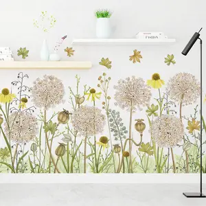 living room decoration adhesive dandelion three dimensional wall sticker