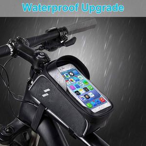 Sacs de vélo étanches BSCI pour téléphone - Sacs de guidon à fixation sur le tube supérieur du cadre avant avec support de téléphone à écran tactile - Product Image 3