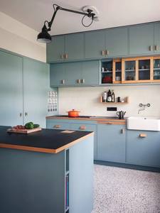 Cool-Tone Luxury Minimalist Custom <b>Cabinets</b>, Built-in Air Fryer, Full <b>Cabinet</b> Storage, Open Style, for Large Homes - Product Image 6