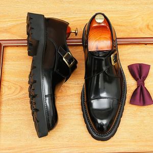 Chaussures Poopperkin de luxe originales pour hommes, en cuir, fabriquées à la main en Europe et en Amérique, couleurs variées, chaussures Oxford pointues sculptées, nouveau produit - Product Image 1