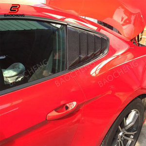 Cho Mustang 2015 + xe phía sau louver cửa sổ bên màn trập Bìa TRIM Sticker Vent Scoop sợi carbon sợi carbon Phụ Kiện Màu Đen - Product Image 3