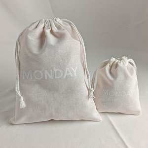 Sac à cordon en coton réutilisable et polyvalent pour bijoux, vêtements, chaussures, chaussettes, emballage, recyclable, vente chaude - Product Image 1