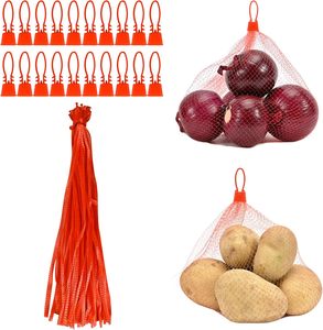 Huamaohengchun 100-<b>Pack</b> Durable LDPE Nylon Mesh Bags 24-Inch Reinforced Secure <b>Heat</b> Seal Latches Customizable Produce Groceries - Product Image 1