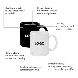 Tazza da Caffè in Ceramica di Design Moderno dalla Fabbrica OEM, Tazza per Acqua in Gres con Stampa Logo e Confezione per Promozione Pubblicitaria - Product Image 4