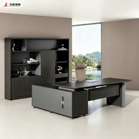 Bureau de direction haut de gamme JIUSHUN, table de patron en bois de luxe, mobilier de bureau de direction, sur mesure