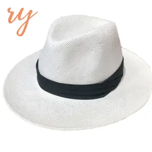 unfoldable traditional paper Straw panama hat Sun Hat summer Beach Hat for men and women