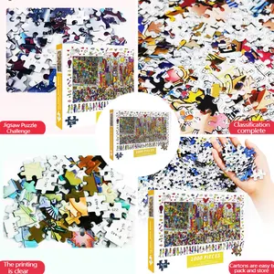 Custom Print Colorful City 1000 Pieces Paper Jigsaw Puzzles Game Educational Toy Manufacturer