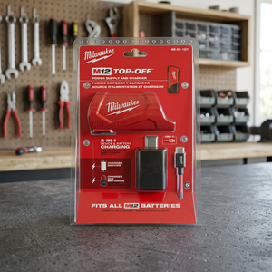 Fuente de Alimentación y Cargador Industrial M12 2 en 1, Carga de Batería y Dispositivos USB-C para Herramientas, Plástico, OEM - Product Image 2