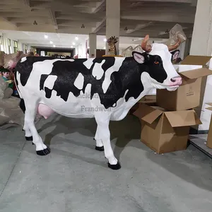 Estatueta de vaca/tamanho da fazenda, estatueta de gado para venda/suporte personalização, adereços de vaca para fazenda, quintal