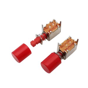 Interrupteur à bouton-poussoir à angle droit PS-22F03 avec capuchon, DPDT, <span class=keywords><strong>double</strong></span> pôle, 6 broches, à verrouillage automatique, pour alimentation - Product Image 5