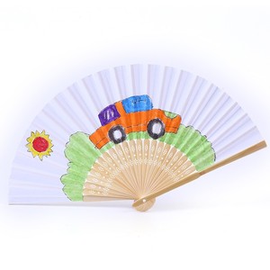 Hoye Thủ Công Mỹ Nghệ Diy Fan Craft Đồ Chơi Trẻ Em Sáng Tạo Gấp Người Hâm Mộ Màu Trắng Mô Hình Khác Nhau Diy Vẽ Tranh Người Hâm Mộ Tay - Product Image 3