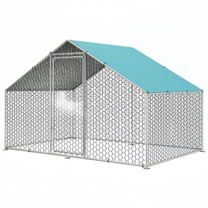 Toptan Galvanizli Metal Tavuk Kümesi Büyük Tavuk Kümesi Evi Üçgen Çatılı - Product Image 1