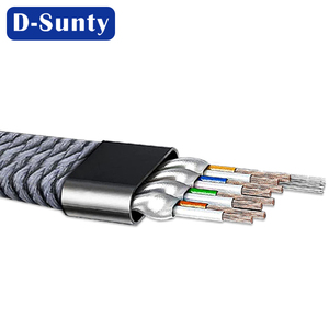 Câble Ethernet Cat8 blindé en argent tressé 40 Gbit/s 2000 MHz RJ45 S/FTP pour centre de données - Product Image 6
