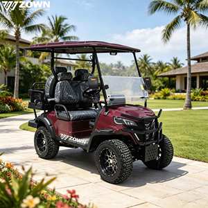 Carrito de Golf Eléctrico de Lujo de 4 Plazas con Batería de Iones de Litio, Homologado por la CE, Buggy de Cuatro Ruedas para Transporte en Villas y Sitios Turísticos - Product Image 1