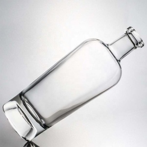Venta Al Por Mayor Botella De Vidrio Transparente Personalizada Para Licor De Whisky Y Tequila De 750ml Con Tapas - Product Image 3