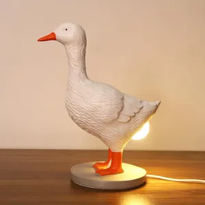 Statue amusante d'<span class=keywords><strong>oie</strong></span> pondant des œufs, veilleuse USB, mignonne lampe <span class=keywords><strong>de</strong></span> table en forme <span class=keywords><strong>de</strong></span> canard, lanternes animales pour la décoration intérieure - Product Image 1