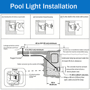 <span class=keywords><strong>Luz</strong></span> LED Sumergible para <span class=keywords><strong>Piscina</strong></span> PAR56 de 12V, Impermeable IP68, Multicolor, con Control Remoto RGB - Product Image 5