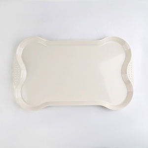 Bone Shaped Melamine <b>Plastic</b> Solid Color Durable Pet Feeding Dishwasher Safe Eco Friendly Party <b>Serving</b> <b>Tray</b> - Product Image 1