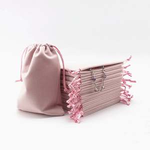 Customized Luxury Black Gold Canvas <b>Pouch</b> <b>Drawstring</b> Velvet Jewelry Gift Bag Zipper Elegant Customizable Accessory Packaging - Product Image 1