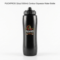 Bouteilles d'eau sport à goulot étroit de 32 oz sans BPA, personnalisables avec logo, en plastique réutilisable, pour le hockey et le fitness, vente en gros
