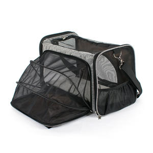 Kedi ve Küçük Köpekler İçin Taşınabilir Katlanabilir Genişletilebilir Oxford Kumaş Fermuarlı Evcil Hayvan Çantası, Dış Mekan Seyahatleri ve Araba Kullanımı İçin - Product Image 5