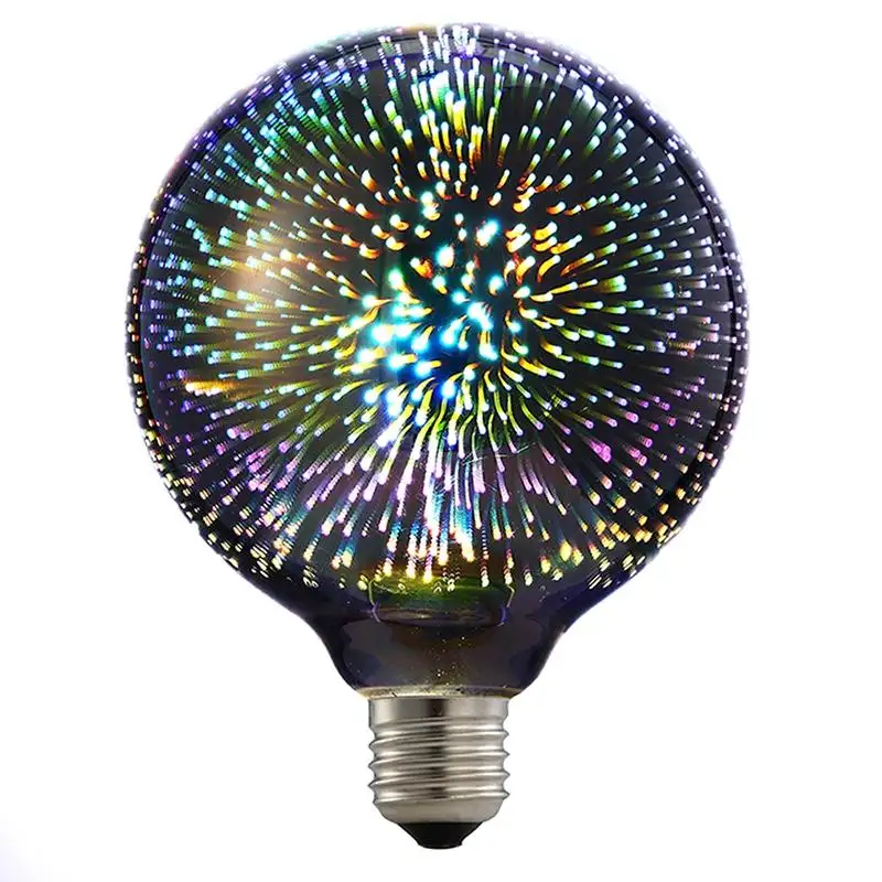 The newest design edison light bulb 3d model colorful fireworks LED Chinese manufacturer