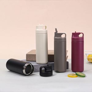 Personalized Custom Logo 550ml Vacuum Insulated Water Bottle Solid Color 304 Stainless Steel Leakproof Sports <b>Cup</b> for Ladies - Product Image 1
