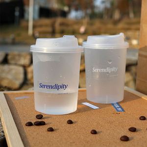 New Disposable <b>Plastic</b> PP Tall <b>Cups</b> with Lids 90mm Diameter 500ml 700ml Straight PP Hard <b>Cups</b> for Juice/Coffee/Tea - Product Image 5