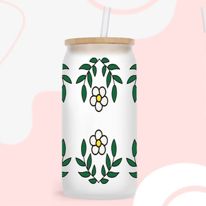 Etiquetas Adhesivas para Botellas de Jugo de 16 oz, Diseño de Corazón <span class=keywords><strong>y</strong></span> <span class=keywords><strong>Margarita</strong></span>, UV DTF, Adhesivos de Transferencia Dorados con Diseño de Cactus Pequeño para Maestros - Product Image 4