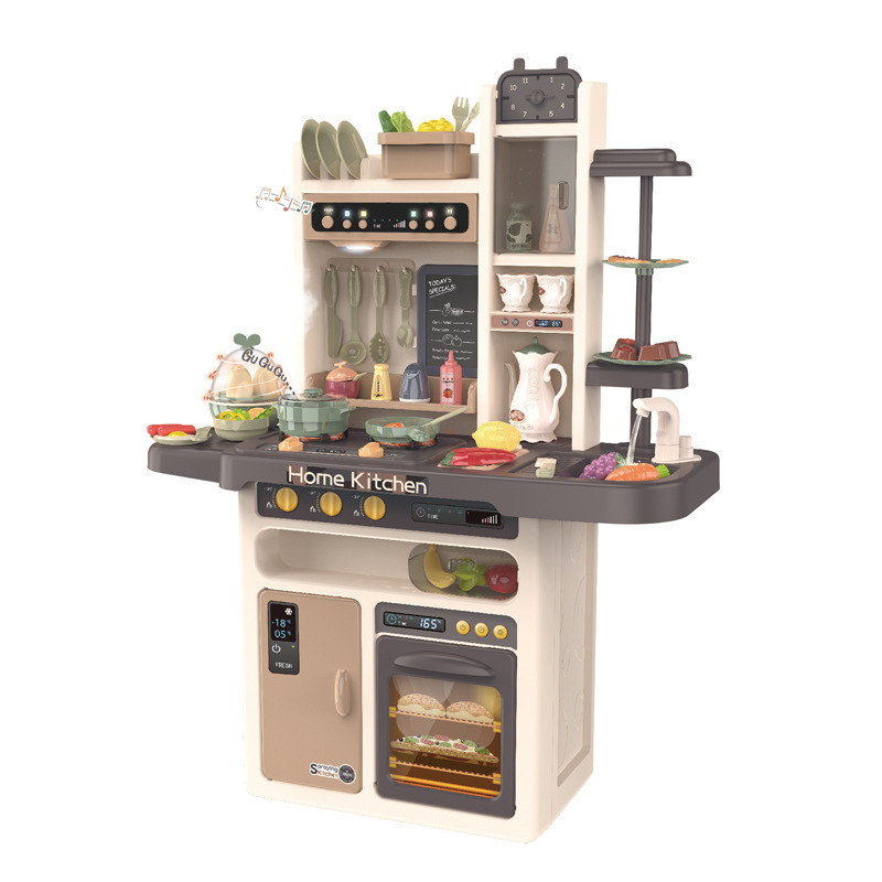 Electric Water Function Accessories Kids Happy Real Cooking Mist Spray Table Set Big Kitchen Toy for Kids Other Pretend Play