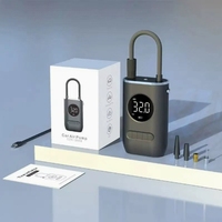 3668 Compresseur d'air portable numérique sans fil automatique rechargeable pour pneus de voiture USB, idéal pour l'extérieur