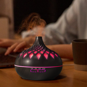 HonSun 2025 Humidificador de aire comercial 500ml Difusor ultrasónico Lámpara de grano de madera Terapia Innovadora Nuevos hoteles eléctricos - Product Image 2