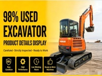 Mini-excavatrice Yanmar VIO55 d'occasion 100% originale, 98% neuve, bras à oscillation zéro, moteur Yanmar, pour travaux de construction urbaine et aménagement paysager, à prix bas